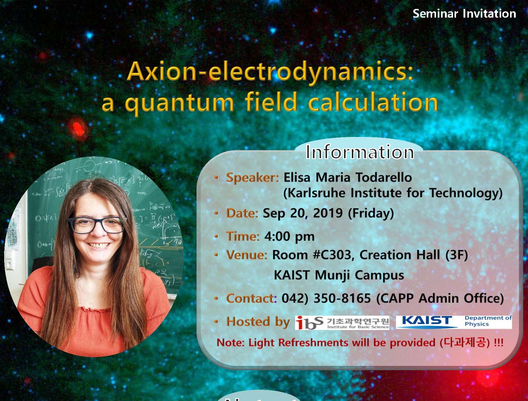 [CAPP Seminar] Axion-electrodynamics: a quantum field calculation