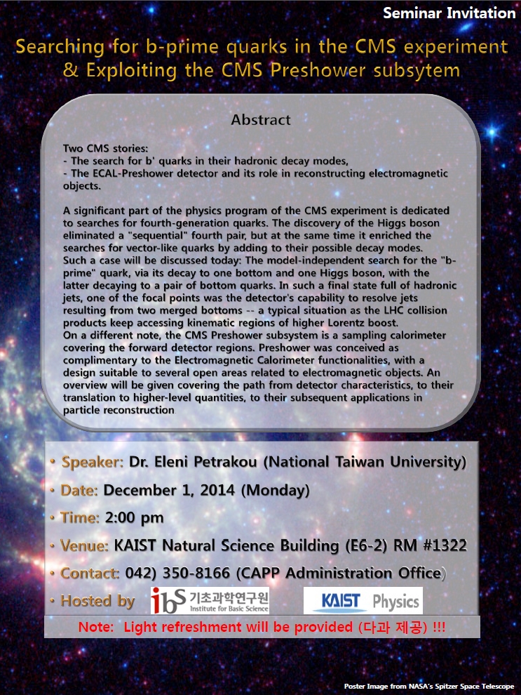 [CAPP Seminar] Searching for b-prime quarks in the CMS experiment & Exploiting the CMS Preshower subsystem
