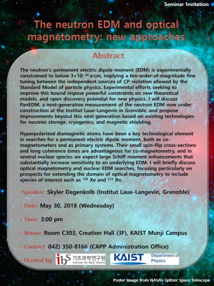 [CAPP Seminar] The neutron EDM and optical magnetometry: new approaches