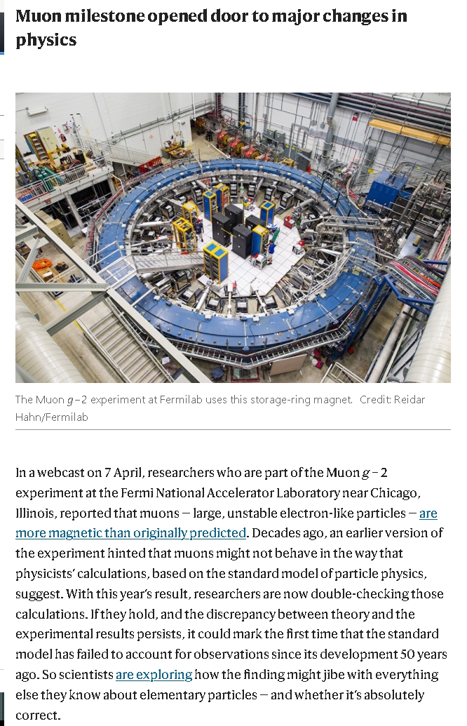 Muon g-2 experimental results announced at Fermilab