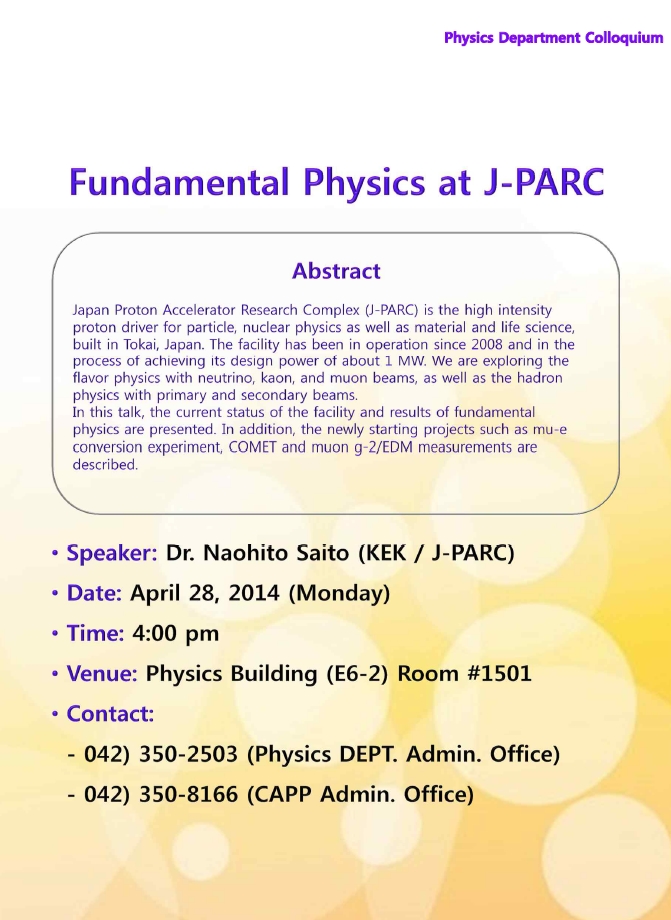 Fundamental Physics at J-PARC